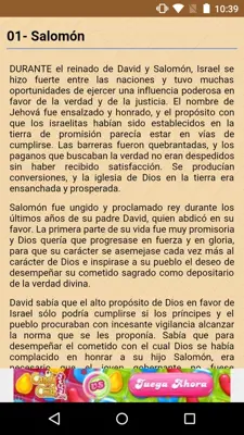 Historia de Profetas y Reyes android App screenshot 1